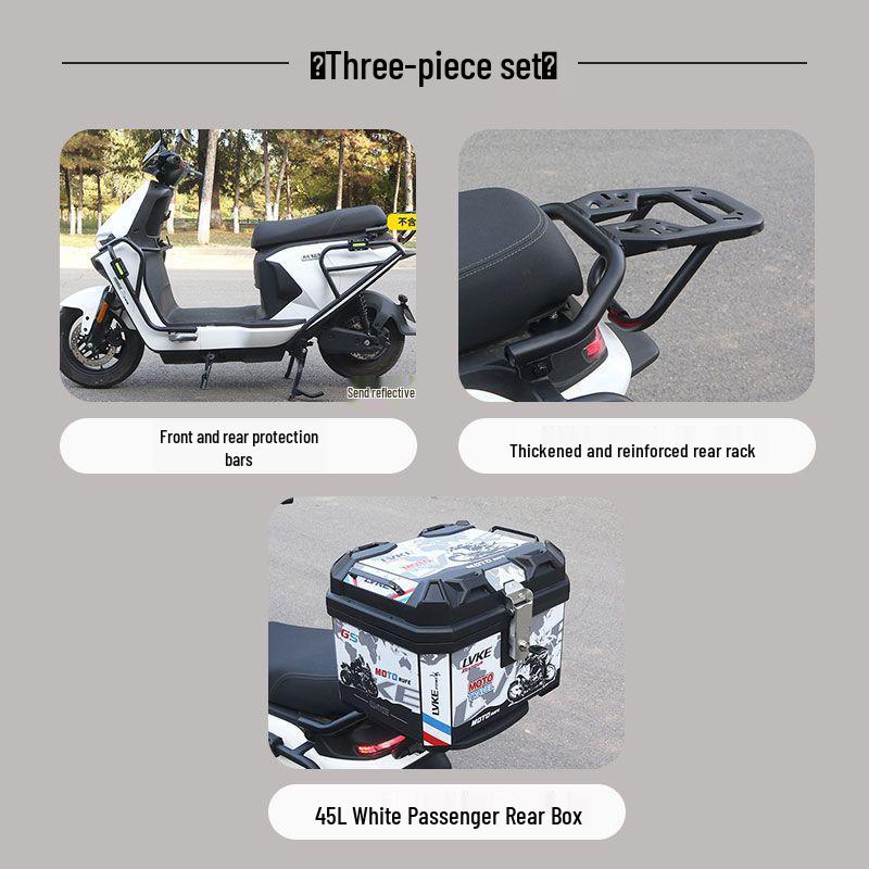 Ninebot Electric Scooter Crash Bars: Anti-fall Thickened Bumper, Backrest, Rear Luggage Rack Cover
