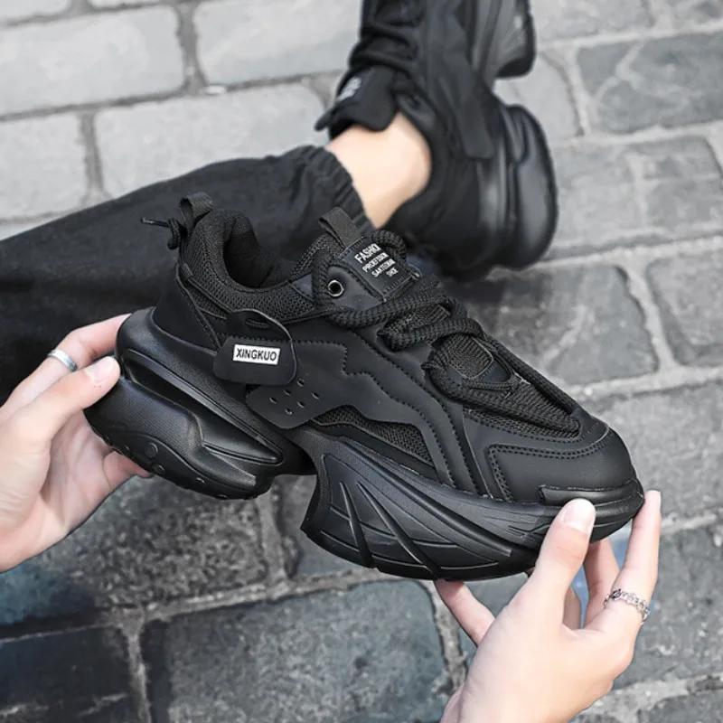 Luxury Men Sneakers 2025New Arrival Comfortable Platform Shoes Soft sole Height Increased Casual Vulcanize Shoes Tenis Masculino