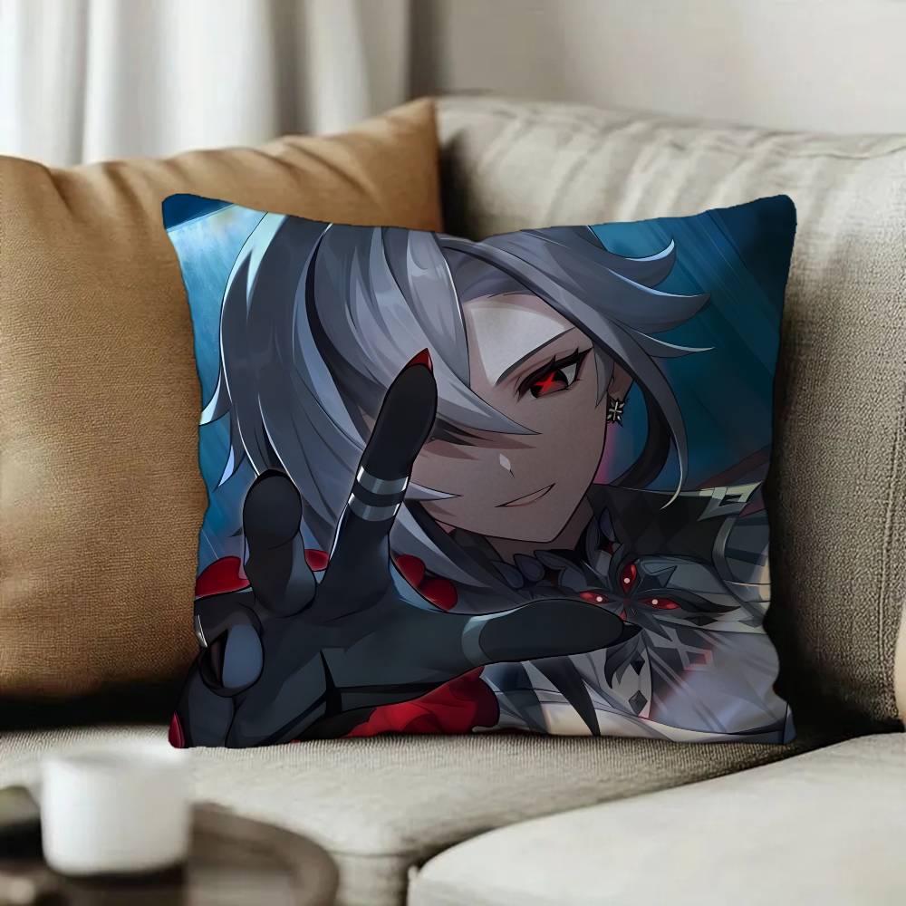 Creative Game Genshin Impact Cute Arlecchino Pillow Anime Pillow Sofa Bed Head Pillow Cover Cushion Cover x cm Fashion