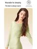 Women's Seamless Thermal Underwear Set - Antibacterial, High Elastic, Plus Velvet, Thin, Long Sleeve, Round Neck, Cotton Blend, Autumn.