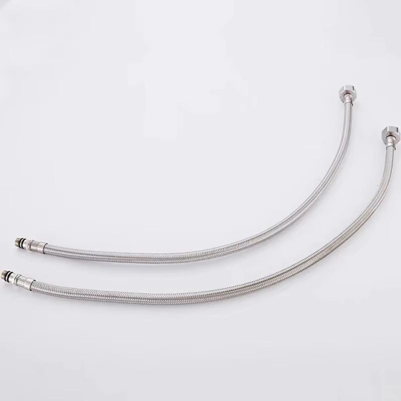 Bathroom Hose Stainless Steel Flexible Water Pipe Kitchen 2 Pieces/Set Hot and Cold Water Tap Water Supply Pipe Hose G 1/2 G 3/8