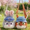 Zootopia Collaboration Comfortable Shoulder Bag, Judy Fox Nick Wilde Hooded Crossbody Bag  0198