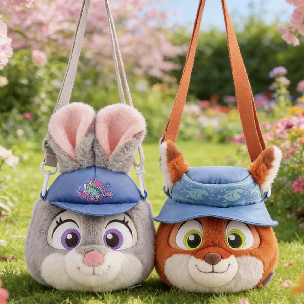 Zootopia Collaboration Comfortable Shoulder Bag, Judy Fox Nick Wilde Hooded Crossbody Bag 0198