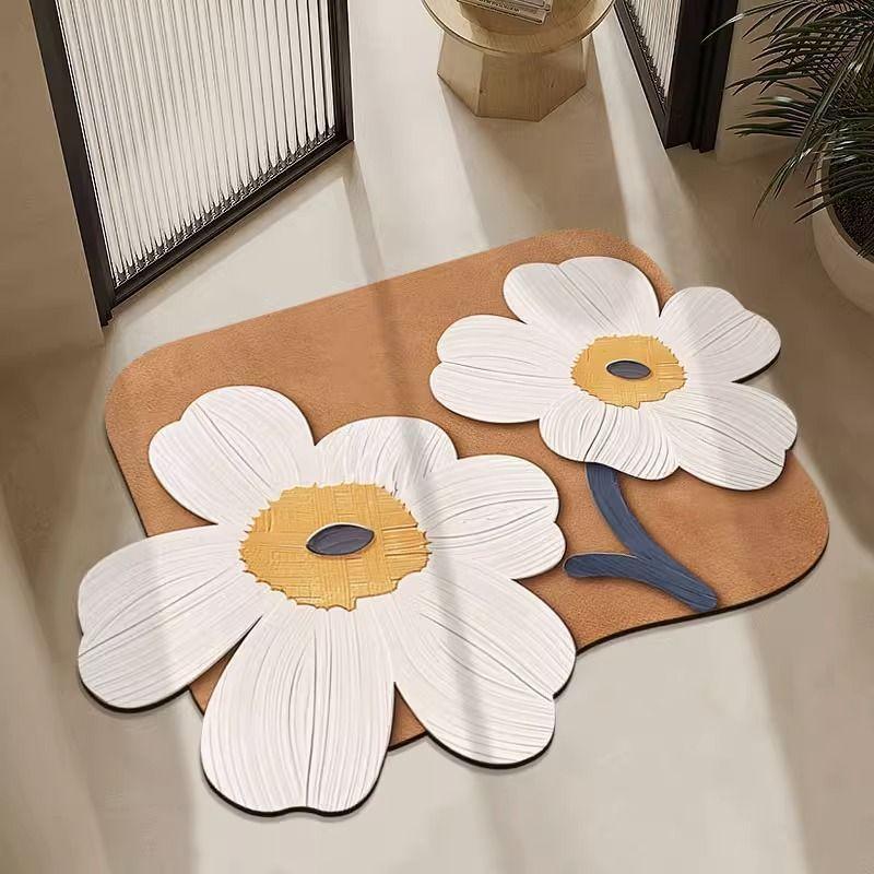 Nordic style bathroom thickened floor mat, diatom mud cushion, washbasin, absorbent non-slip mat, toilet mat new model