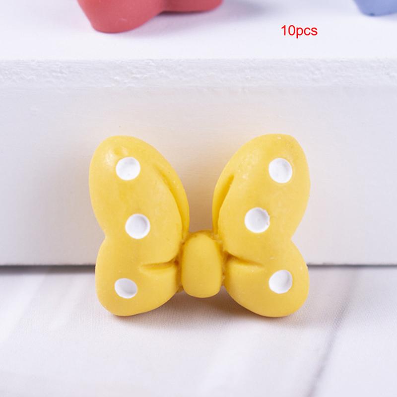 

10Pcs Cartoon Bow Cute Resin Series Jewelry Making Diy Home Decoration Accessories