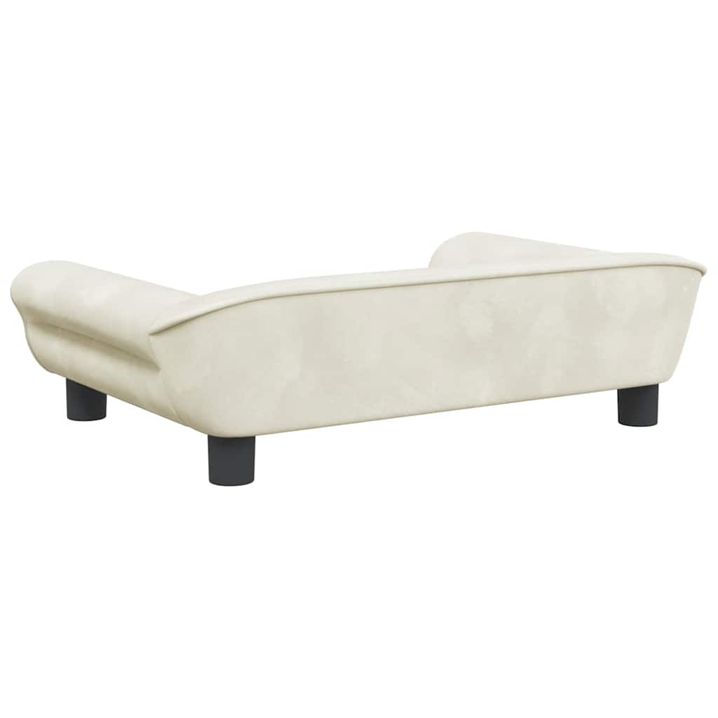 Dog Bed Cream 70 X 48 X 22 Cm Velvet