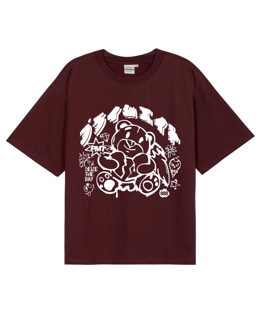 PRIMATE [Cool Cotton] Tilting Oversized Short Sleeve T-Shirt 8 Colors (Type A)