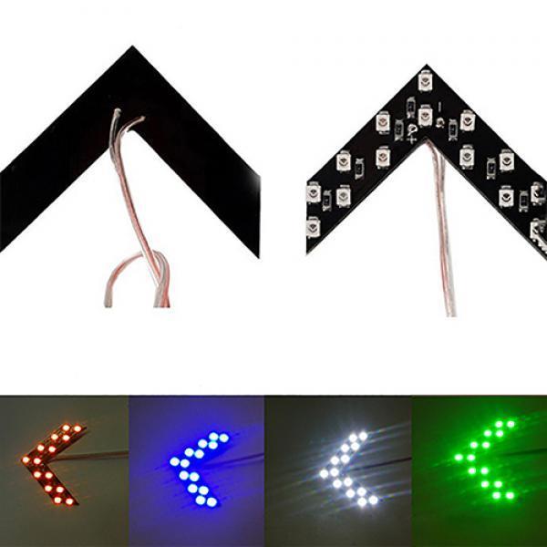 2PCS 14 SMD LED Arrow Panel for Car Rear View Mirror Indicator Turn Signal Light KTY