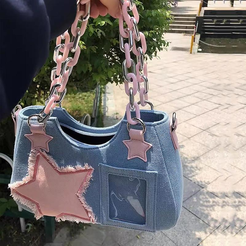 Denim Women Underarm Shopper Totes Large Capacity Designer Hobo Shoulder Bag Luxury Women's Handbag Small Crossbody Bag CLE