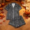 Women's Halloween Pajama Set 2 Piece Printed Sleepwear for Casual Comfort