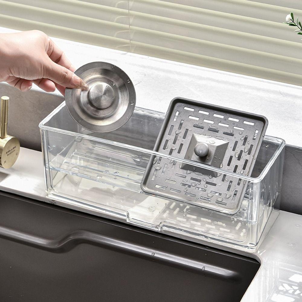 Large Size Self-draining Sink Shelf Rag Organizer Soap Basket  Bathroom Shampoo Shelves