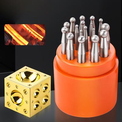 Bloc à dapping Poinçons Bijouterie Poinçons à dôme Jeu d'outils de formage du métal pour les travailleurs