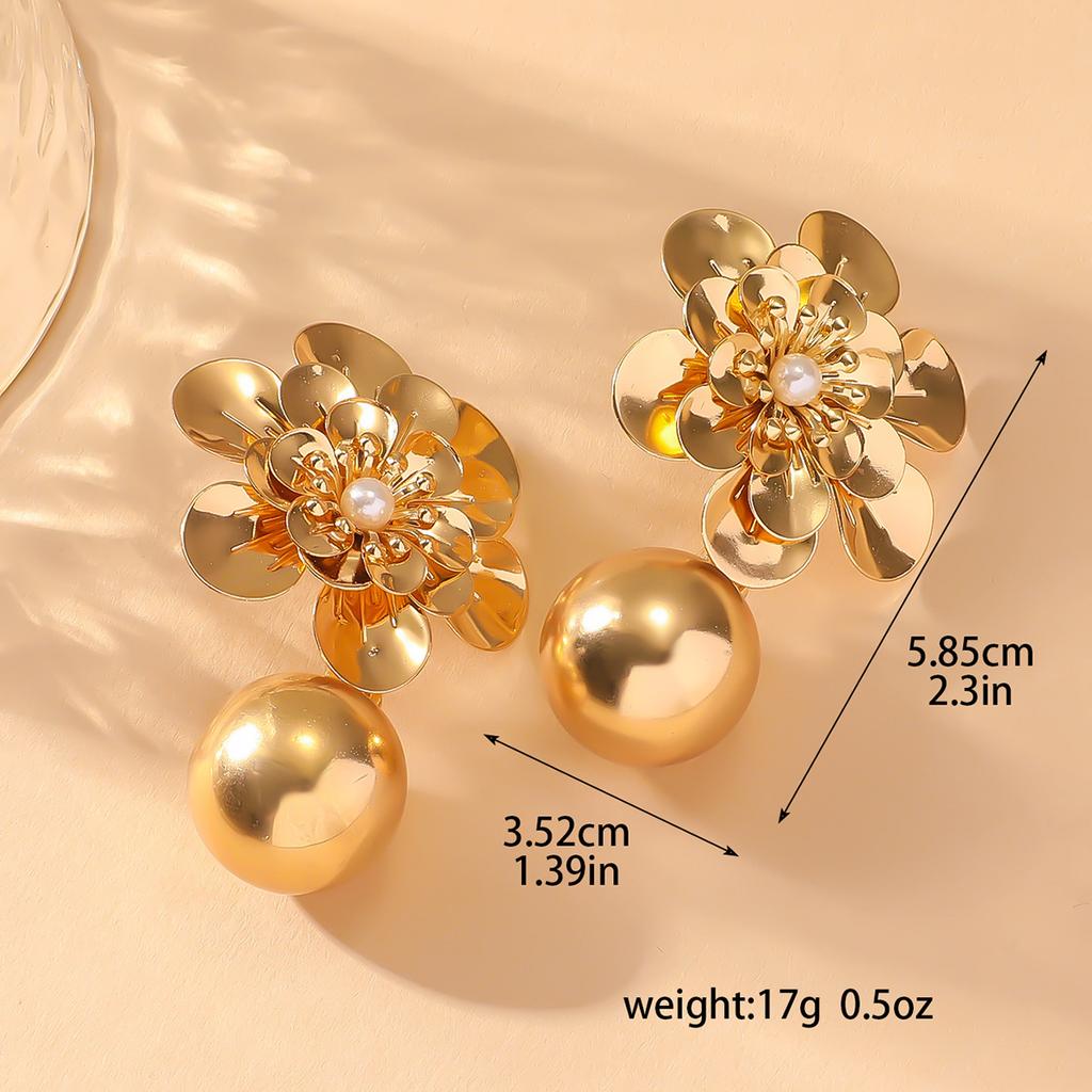 2 szt. Damskie modne kolczyki w kwiaty Biżuteria Akcesoria Odpowiednie na randkę, imprezę, festiwal Prezenty-1160