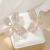 2026 Light Luxury Temperament  Zircon Flower Earrings Women, Niche Temperament Celebrity Stud Earrings Jewelry Women