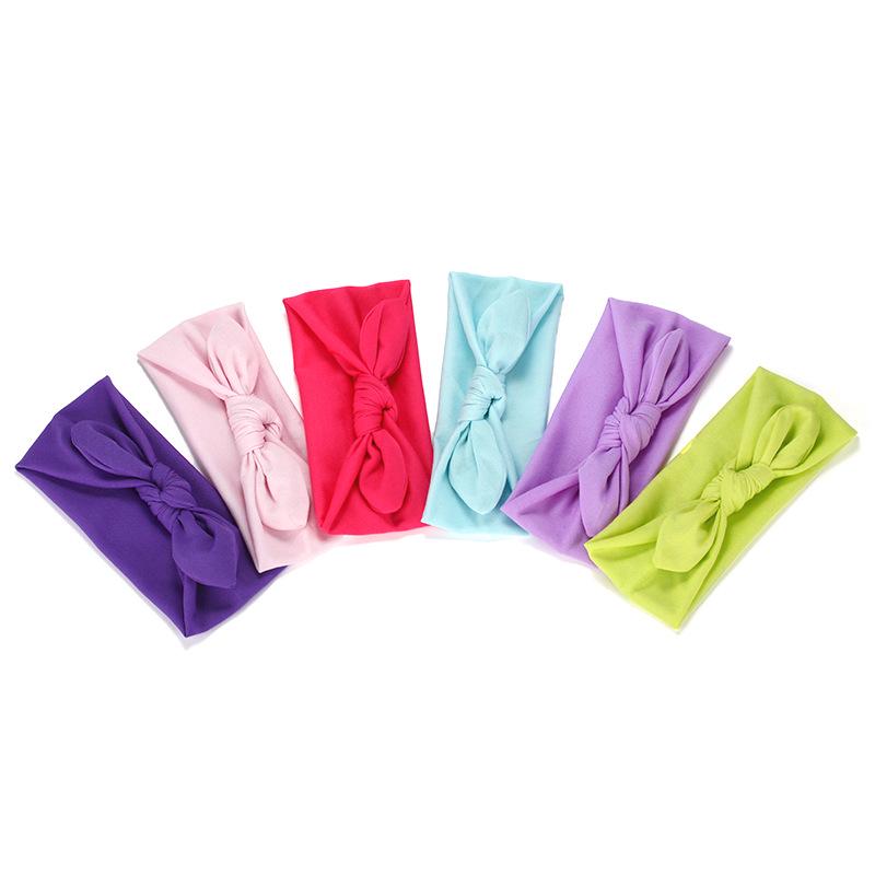 Europäisches & Amerikanisches Schleifenstoff-Stirnband mit Hasenohren