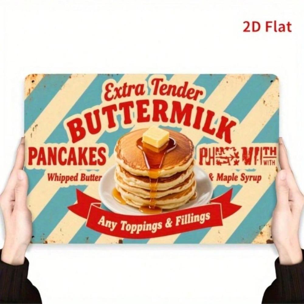 Vintage Pancake Syrup Metal Poster Retro Cafe Kitchen Wall Decor