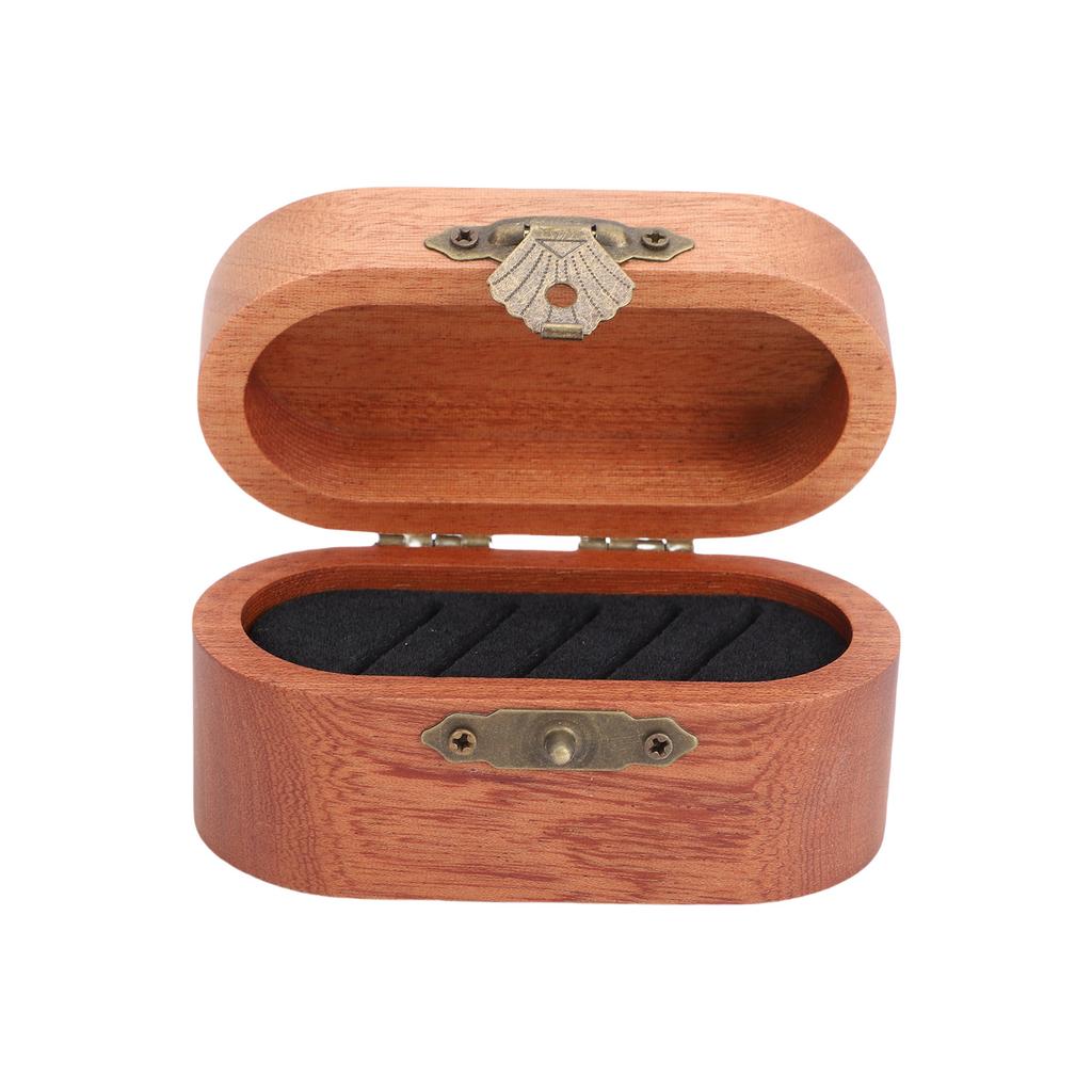 Guitar Pick Holder with 10 Picks - Wooden Pick Box with 2 Wood + 8 Celluloid Picks, Music Accessory Storage for Guitar Players