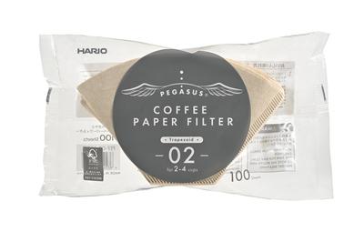 HARIO Pegasus Coffee Paper Filter 02M Misarashi For Cups 100 Pieces Made In Japan 2~4 PEF-02-100M