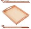 Montessori Wooden Tray for Early Education and Practical Life Activities - Beechwood Storage and Toy Tray for Kindergarten.