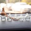 1Pcs Refillable Car Essential Oil Diffuser Bottle Empty Car Air Freshener Pendant Perfume Glass Bottle With Wooden Caps