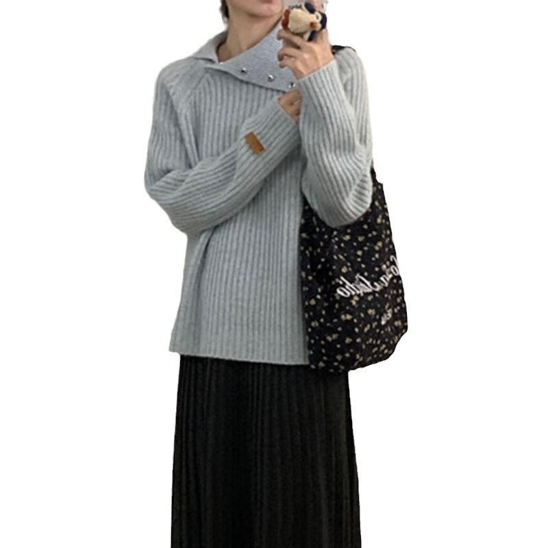 High-necked Two-wear High-end Knitted Sweater Women's Inner Wear Autumn and Winter Design Sense Simple and Versatile Solid Color Bottoming Shirt