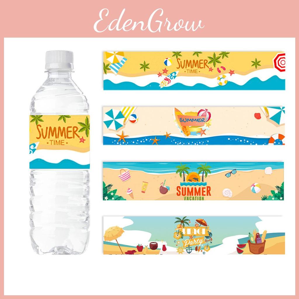 Beach Themed Water Bottle Decals For Summer Parties And Kids Celebrations