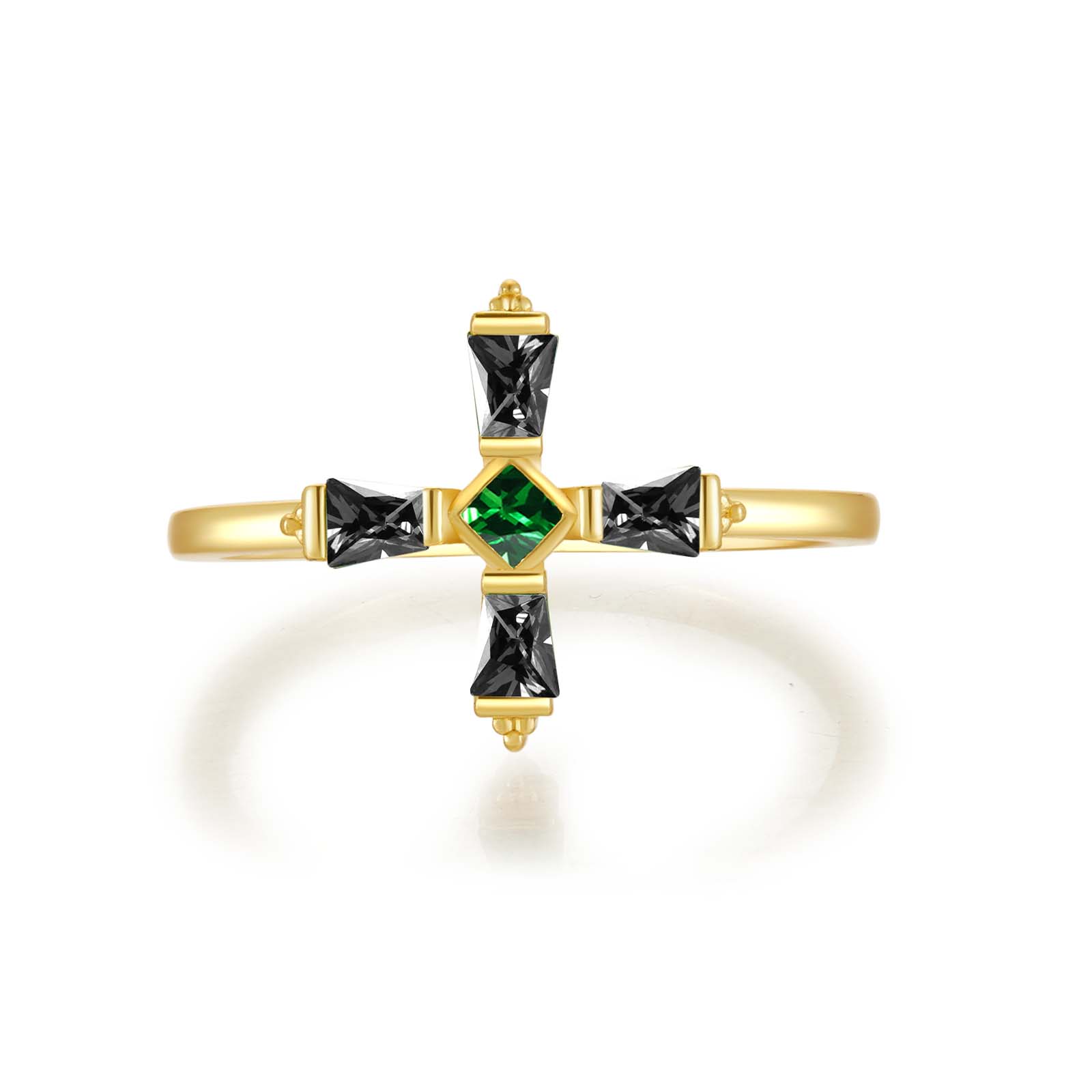 

ANDYWEN кольцо из стерлингового серебра 925 пробы с крестом, белый, зеленый, черный, женские роскошные ювелирные изделия, ювелирные изделия в стиле рок-панк, подарок 8