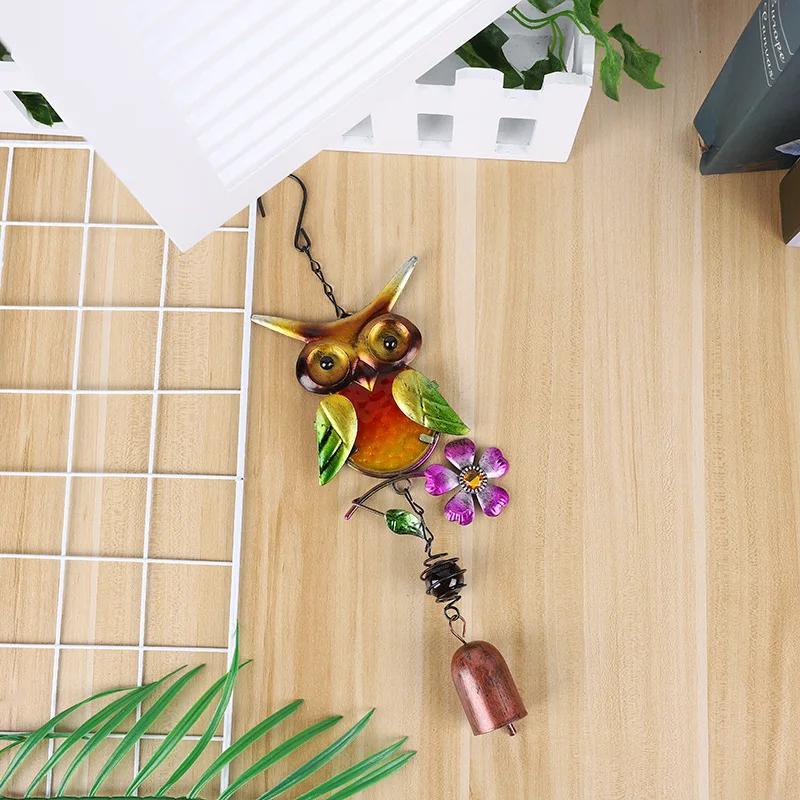 Home Fashion Decoration Metal Wind Chime Owl Wind Chimes Garden Outdoor Decor Hanging Pendant Creative Gifts Accessories Tools