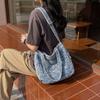 Vintage Haftowana Jeansowa Torba Tote dla Kobiet Duża Pojemność Casualowa Torba na Ramię