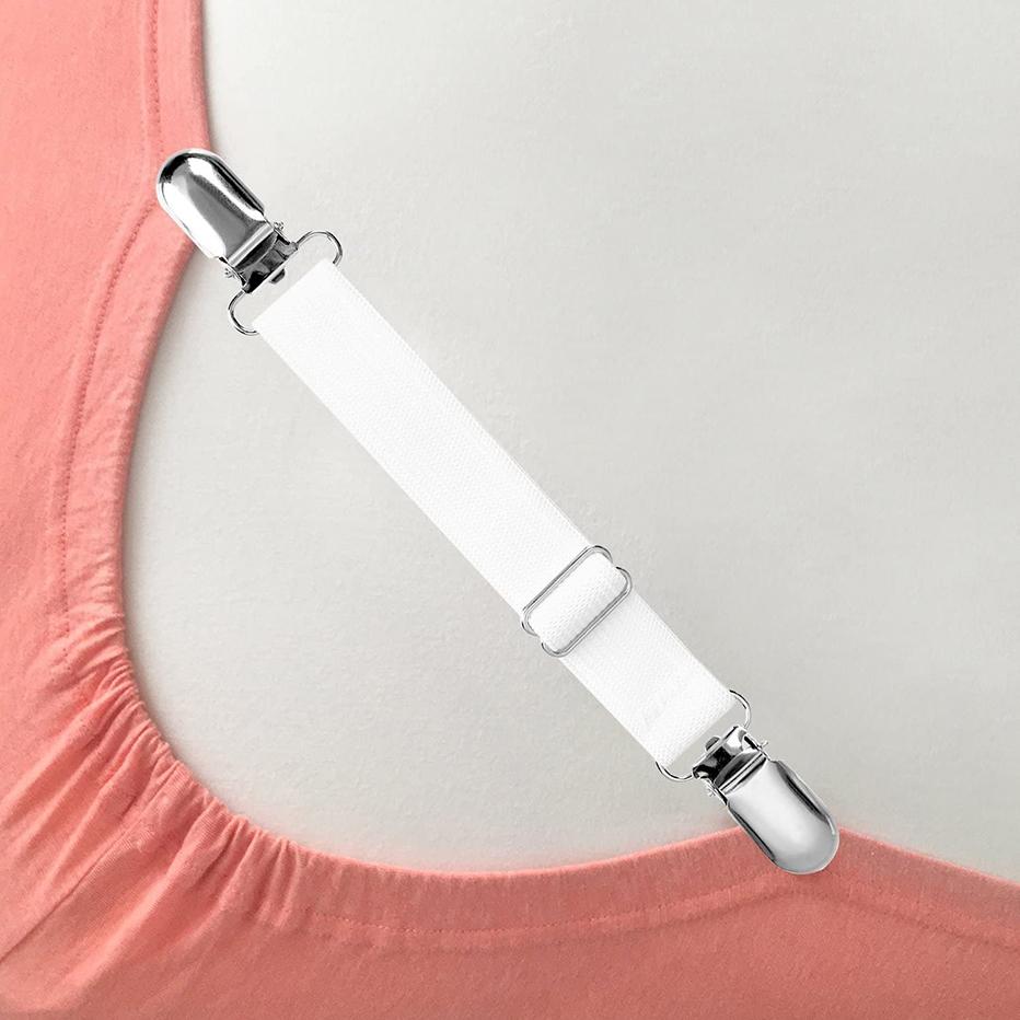 4pcs/set Elastic Bed Sheet Strip Fastener Bed Sheet Grippers Belt Adjustable Mattress Cover Blankets Holder Bed Sheet Set