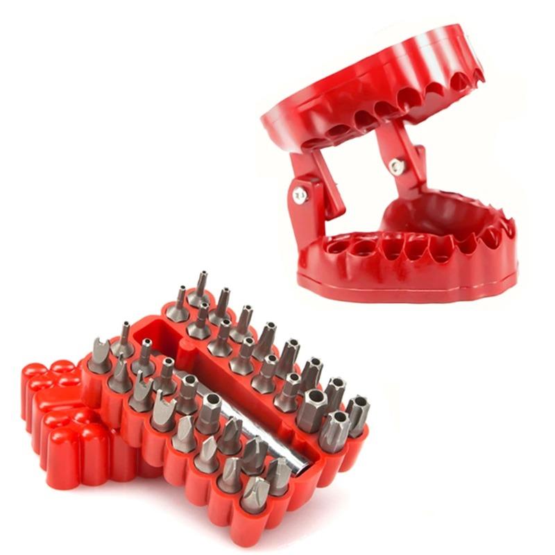Denture Screwdriver Bit Organizer Holder With Magnetic Base,Drill Bit Holder