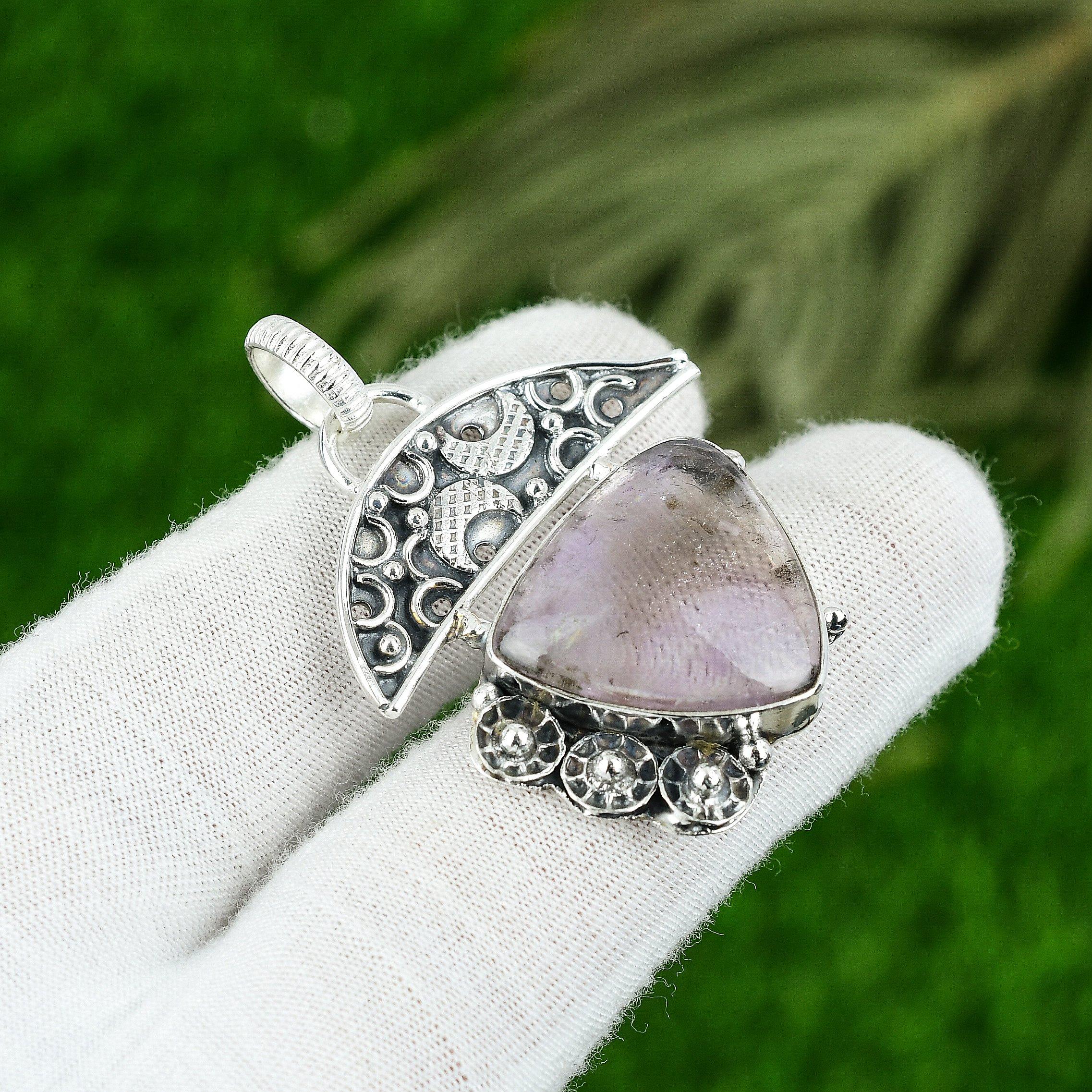 

Star Amethyst Gemstone 925 Sterling Silver Ethnic Handcrafted Pendant Jewelry