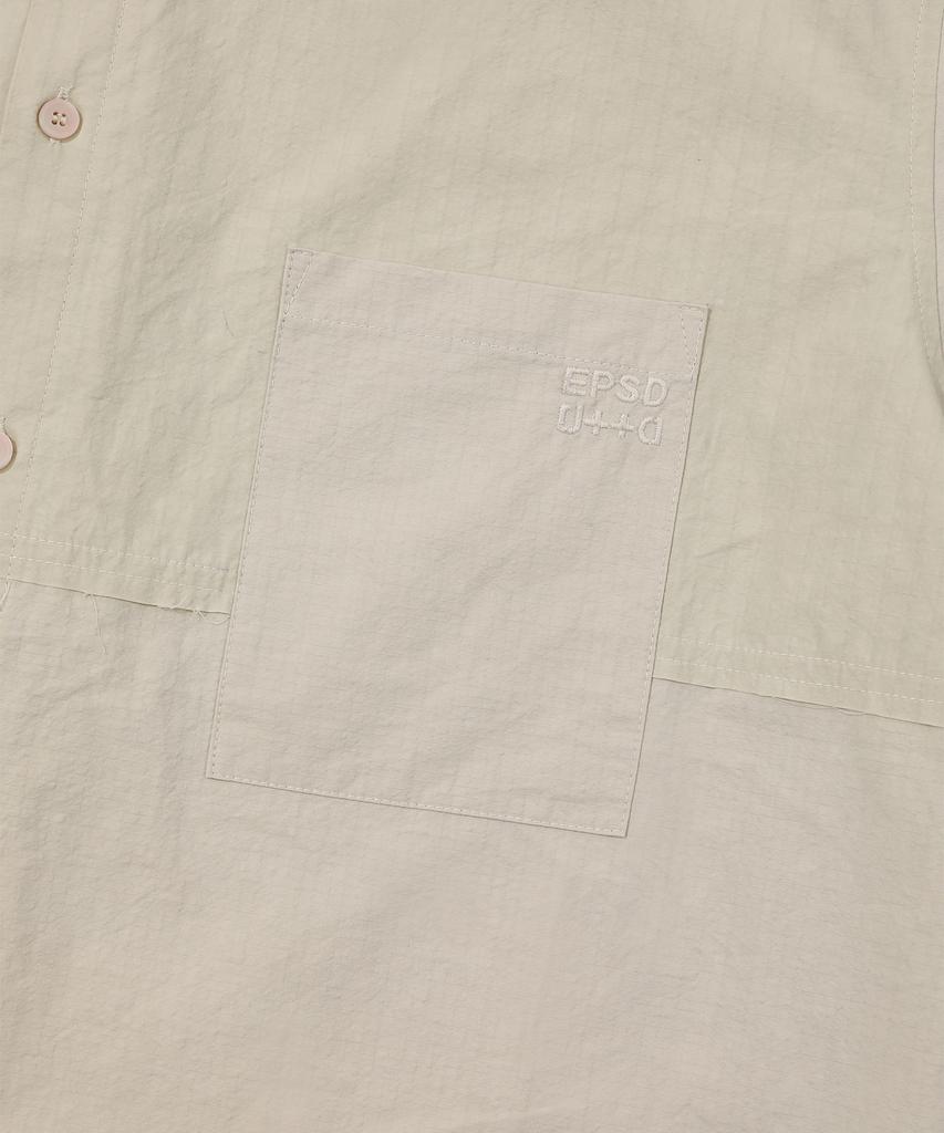 EPISODE UNTITLED Match Check Pocket Half Sleeves Shirts_Beige
