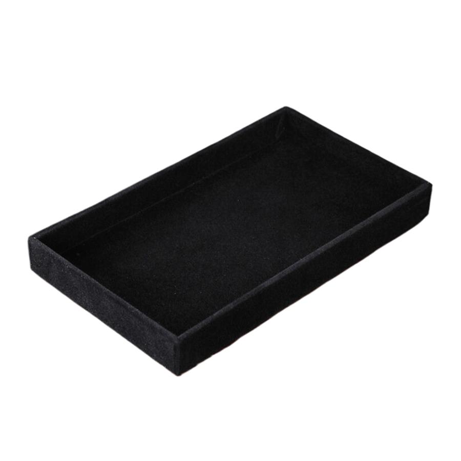 1Pc, Flocking Jewelry Box Jewelry Tray, Color: Black, Bag