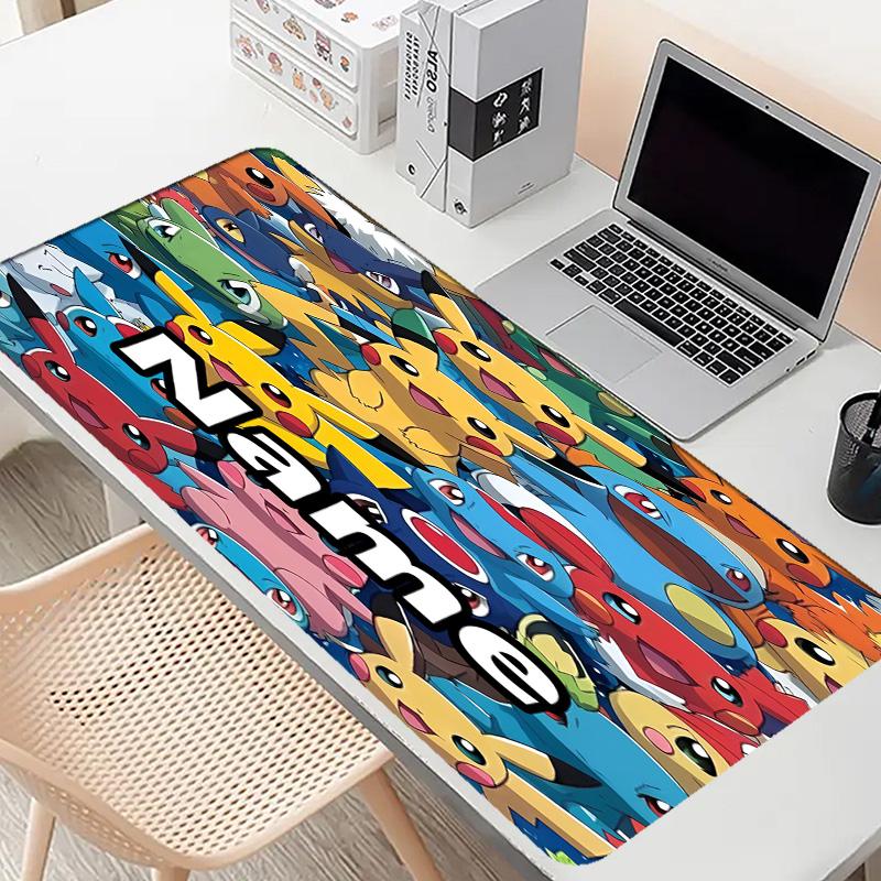 Tappetino Mouse Personalizzato con Nome e Motivo Anime, Tappetino da Scrivania per Laptop PC, Tappetino Decorativo da Scrivania per Tastiera di Casa, Regalo
