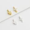 Handmade S925 Sterling Silver Double Circle Star and Diamond Cross Pendant Necklace/Bracelet Accessory