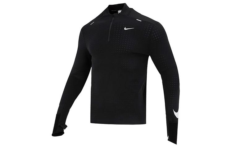 Nike T Shirts Men s Black Stand Collar Moderate FD4064-010 XXL