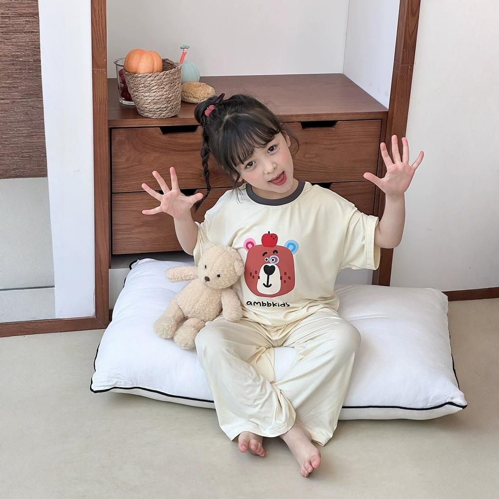 Unisex Kids Cotton Pajama Set - Cartoon Print Homewear