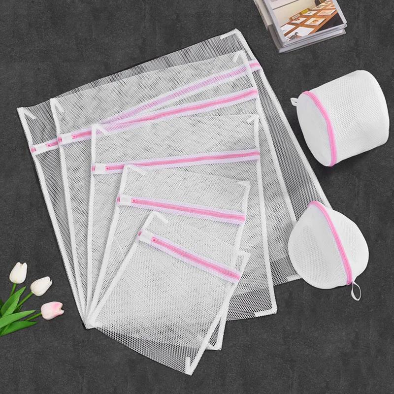 

7Pcs Extra Durable Laundry Mesh Bags Set with Zipper for Delicate Garments Reusable Washing Machine Protector