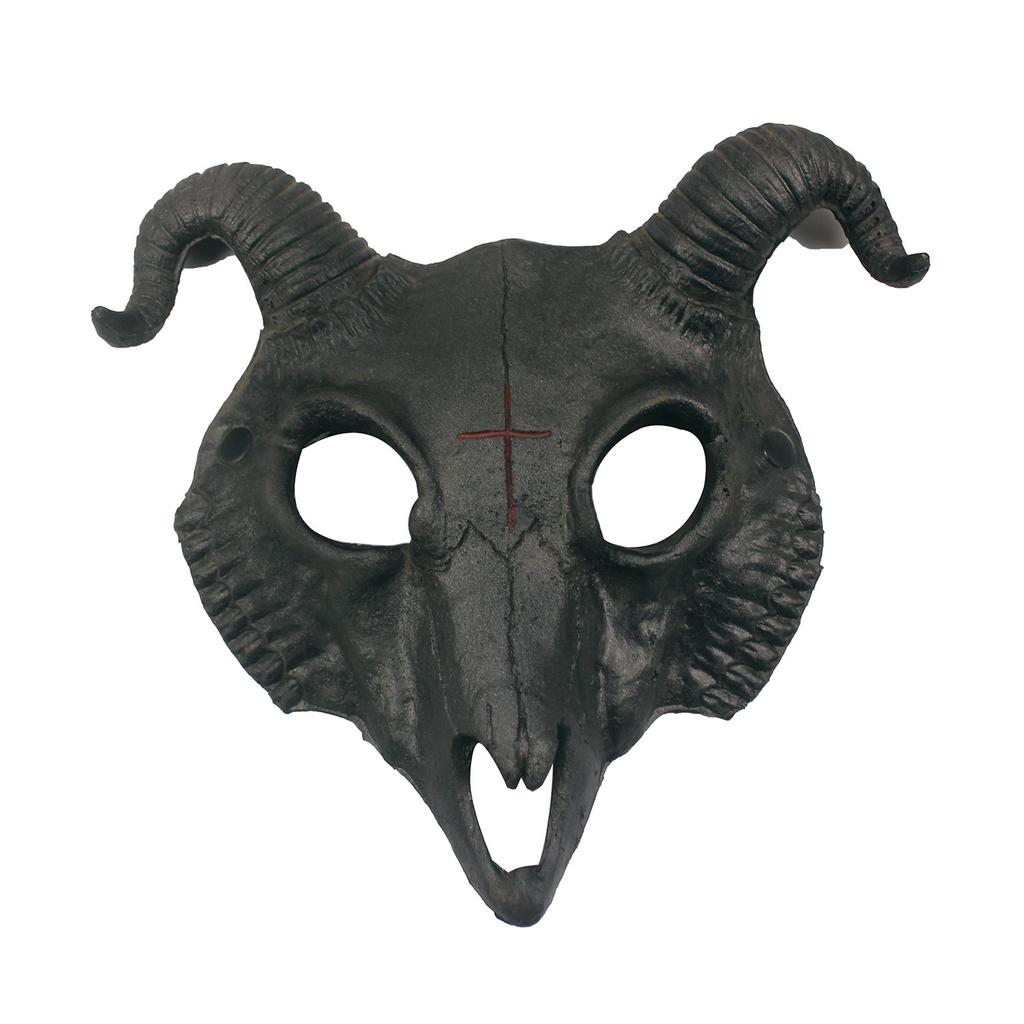 Maska kozí lebky s beraními rohy Halloweenský Cosplay Párty Kostým Maska