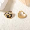 Retro-Design Maillard Herbst- und Winter-Leopardenmuster Legierung Liebe vielseitige Ohrstecker einfach und modisch Temperament