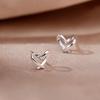 S925 Peach Heart Stud Earrings for Women - Korean Sleep-Friendly, Light Luxury, Trendy Ear Jewelry, 2020 New Style