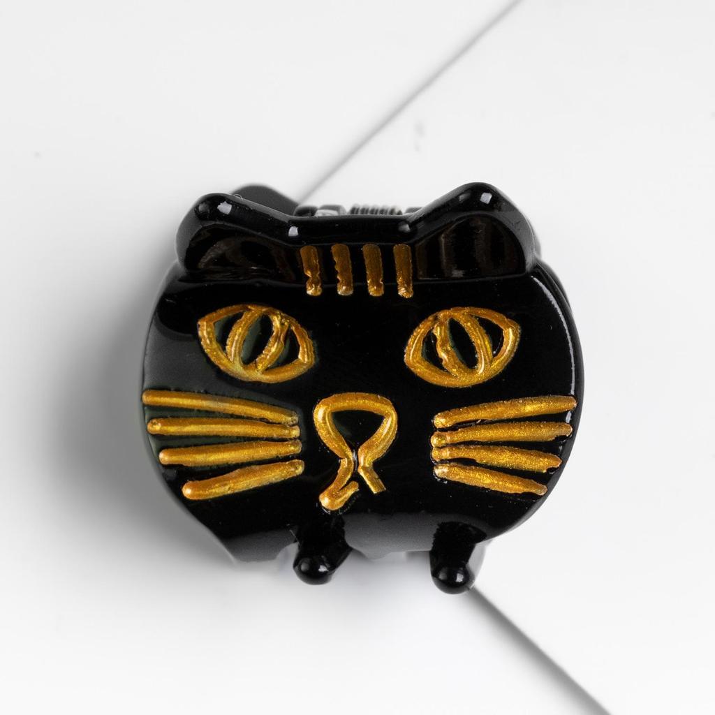Bamboo Yao Jewelry: Cute Kitten Acetate Hair Clip - Cartoon Cat Acrylic Accessory