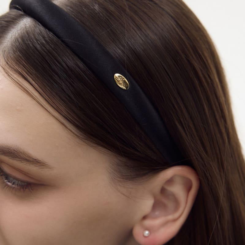 L’OMBRILLANT Satin Love Black Hairband