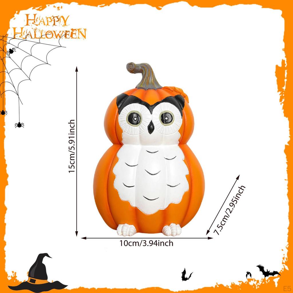 Animal Pumpkin Figurine Desktop Ornament Halloween Gift Collection Statue Sculpture for Bedroom