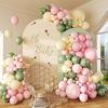 Pastel Pink Yellow Balloons Garland Sage Green Balloon Arch Kit Baby Shower Gender Reveal Kids Birthday Party Wedding Decoration