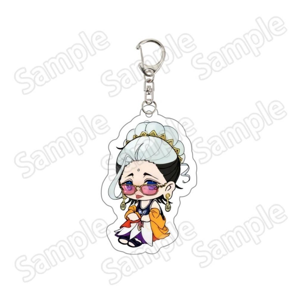 

Anime Record of Ragnarok Keychain Qin Shi Huang Beelzebub Jack the Ripper Poseidon Acrylic Pendant Key Ring for Backpack Decor 6 cm