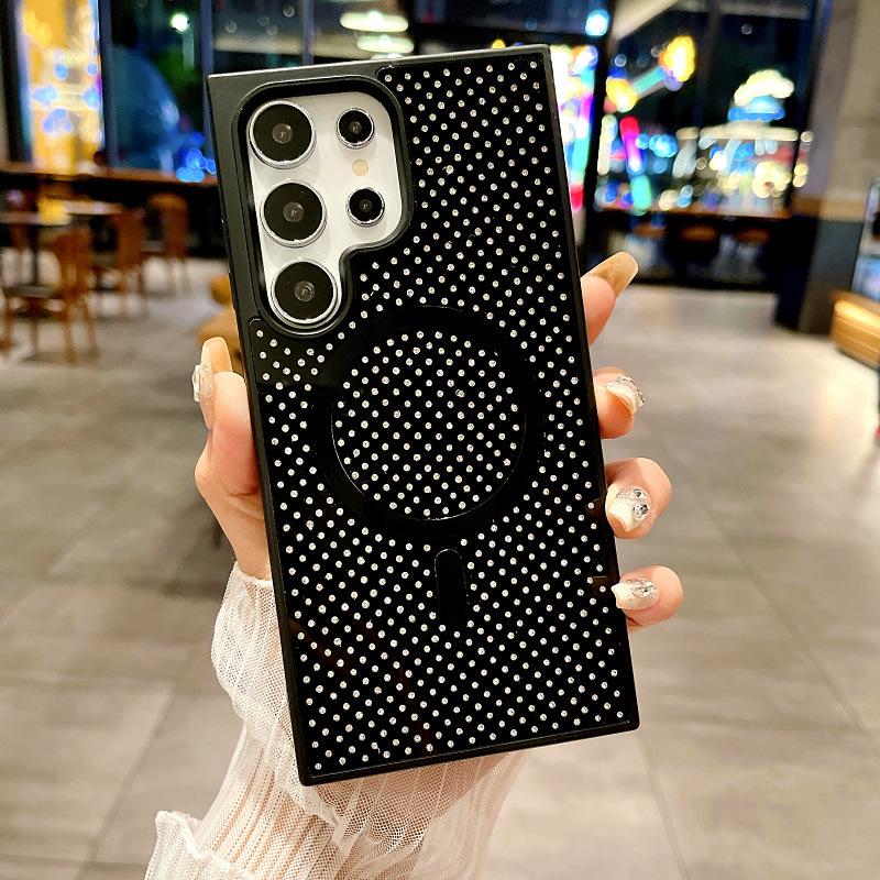 

Suitable for Samsung S24 Ultra Star Stroke Pink Mobile Phone Case S23 Magnetic Magsafe Protective Case S22 Protective Case S24ultra