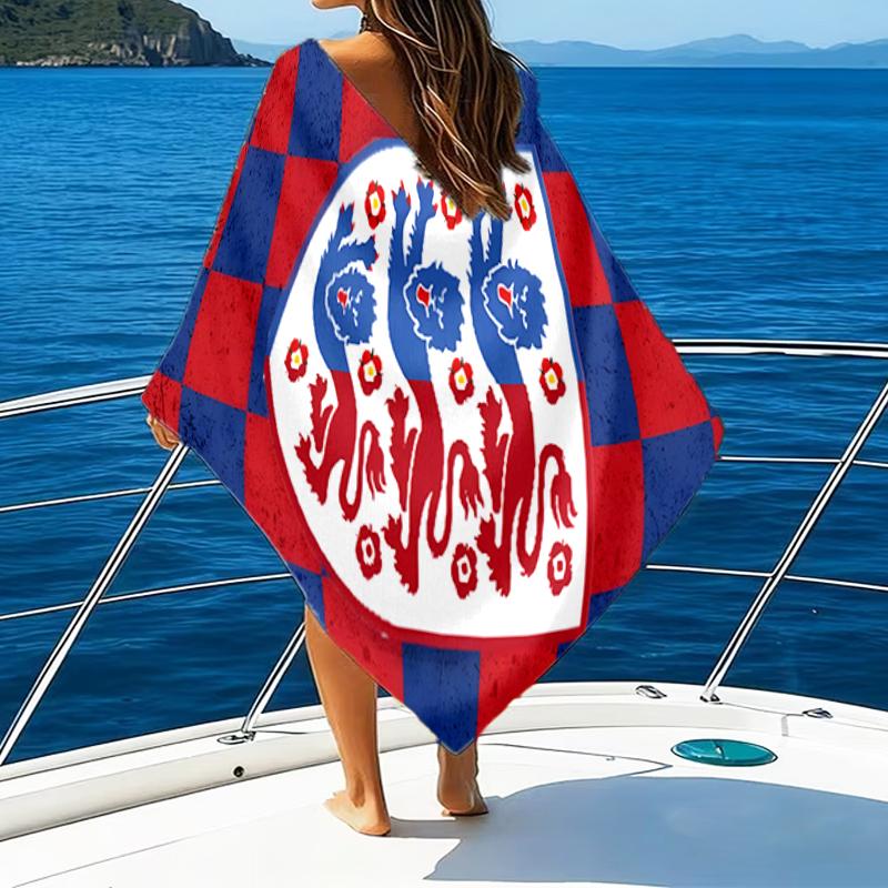 EnglCoat Of Arms Beach Towel - Soft, Absorbent Microfiber, Lightweight, Ideal for The Beach, Parties, Travel, Camping fan gifts