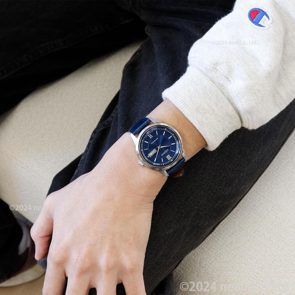 Citizen Mechanical Day Blue NY4050-11L Men's Watch, & Date, Waterproof, Gold,